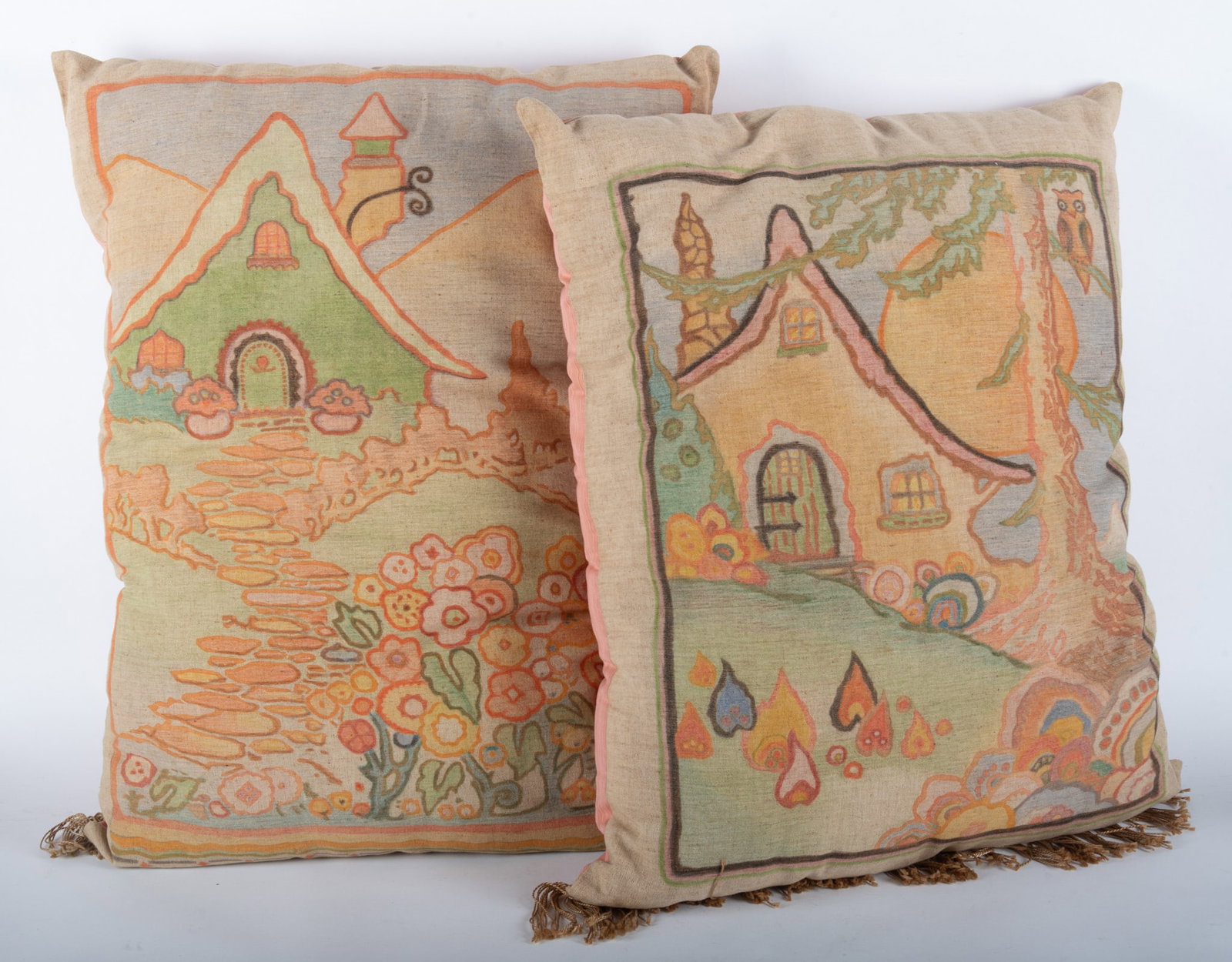 Two Clarice Cliff Style Decorative Pillows (1 of 3)