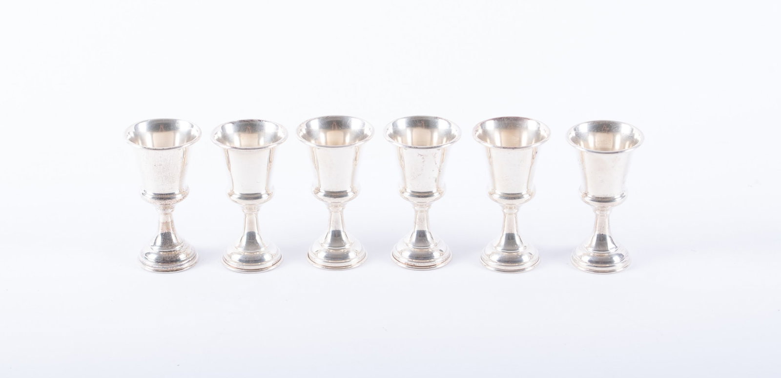 Six Sterling Silver Cordial Glasses (1 of 3)