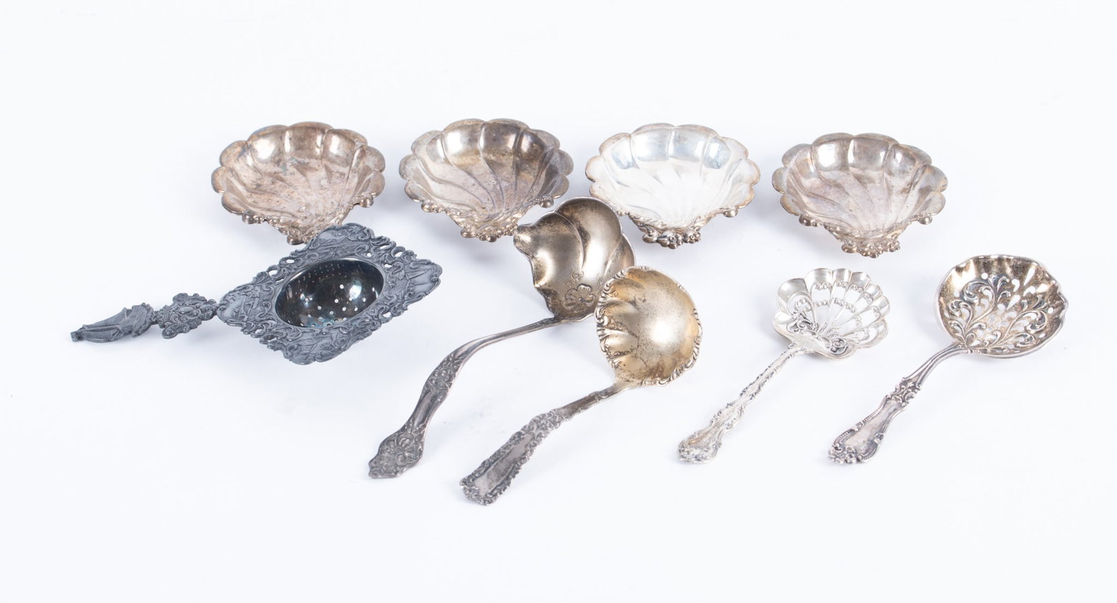A Collection of Sterling Silver Nut Spoons, Nut Cups and Small Ladles (1 of 3)