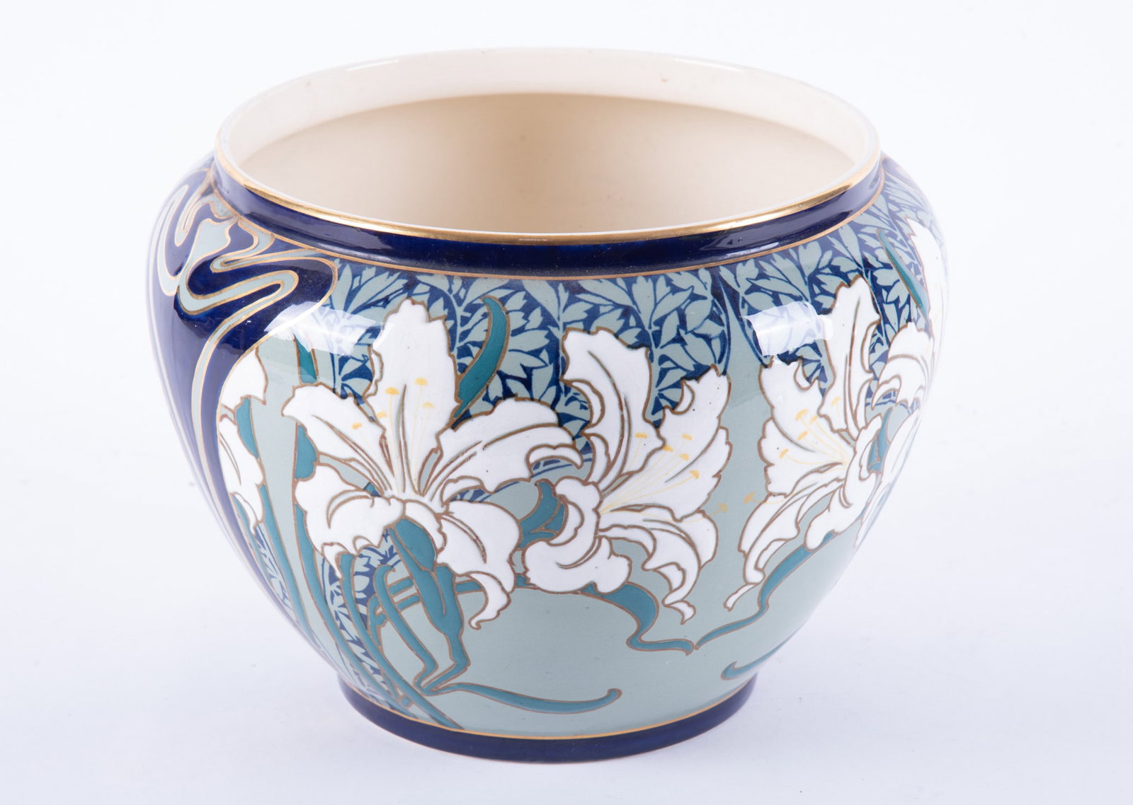 An Early Art Nouveau Jardiniere, Boch Freres Keramis (1 of 4)