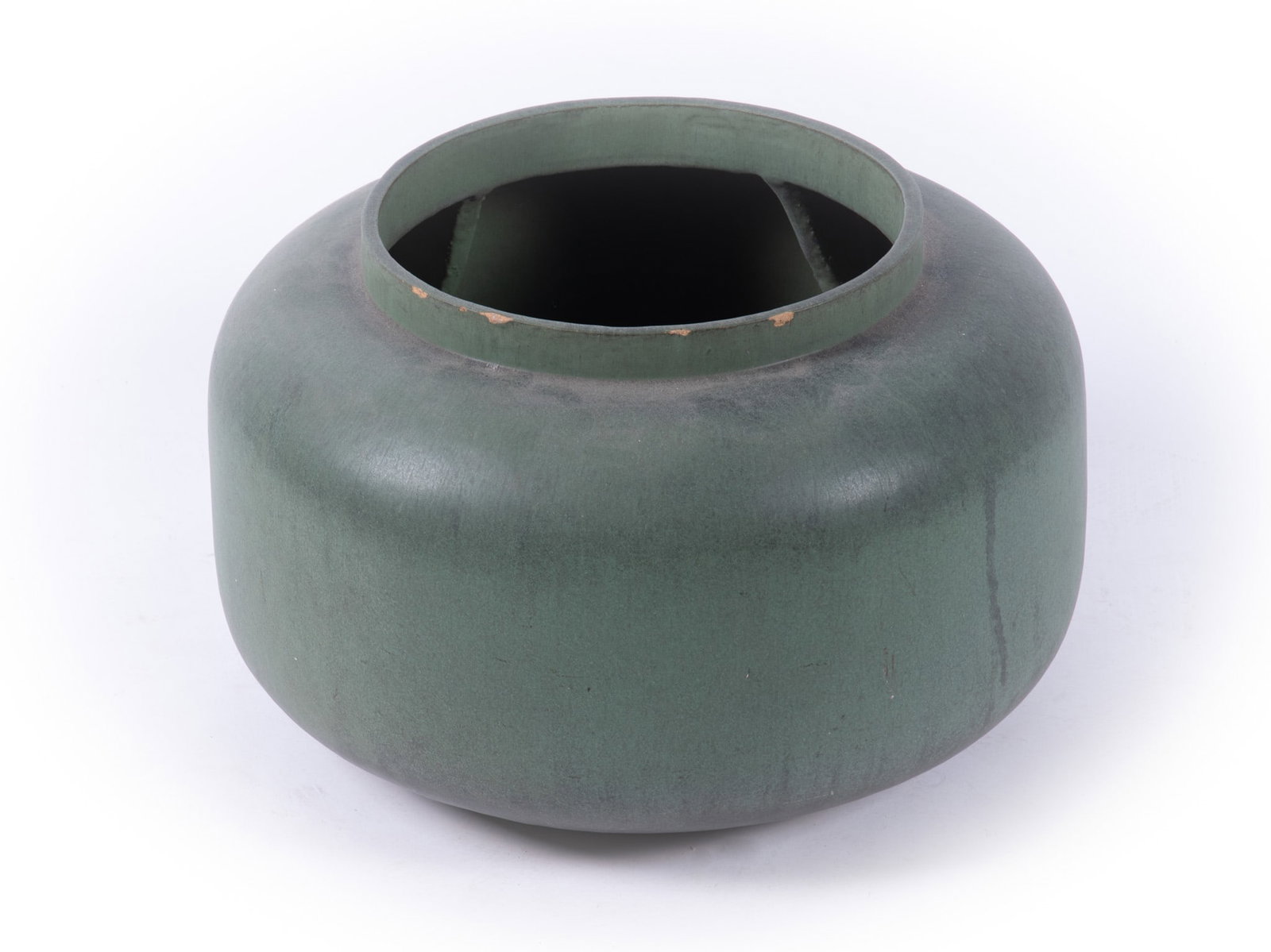 Monumental Teco Style Matte Green Planter (1 of 3)