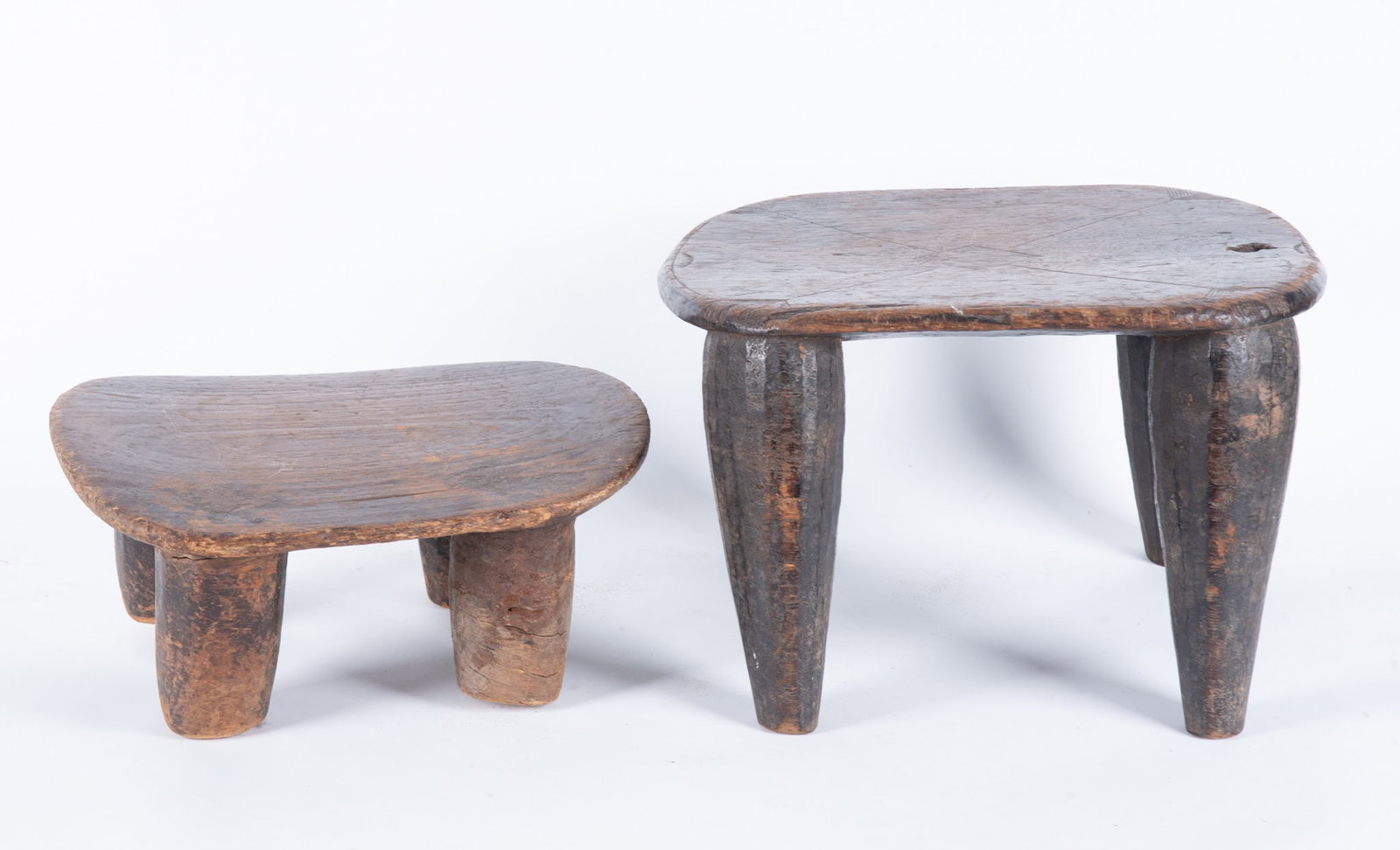 Two Tribal Senufo or Ashanti Stools (1 of 3)