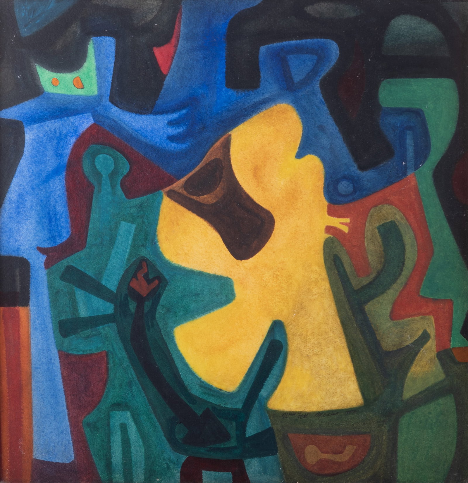 William Frederick Fett, Missouri, Michigan / Mexico (1918-2006), Mexico, 1952, watercolor on paper (1 of 3)