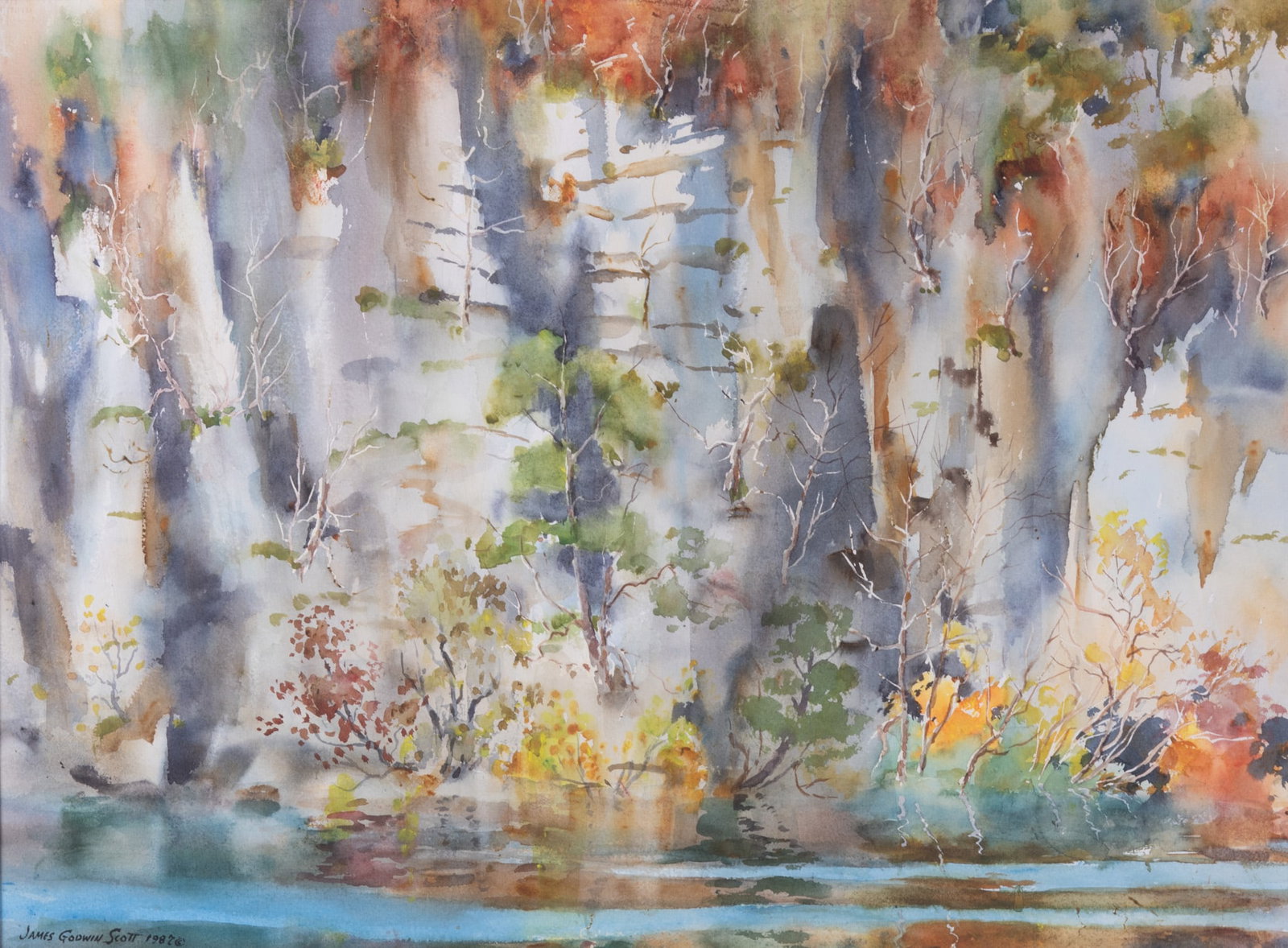 James Godwin Scott, American (b. 1931), Jack's Fork, 1982, watercolor on paper (1 of 5)