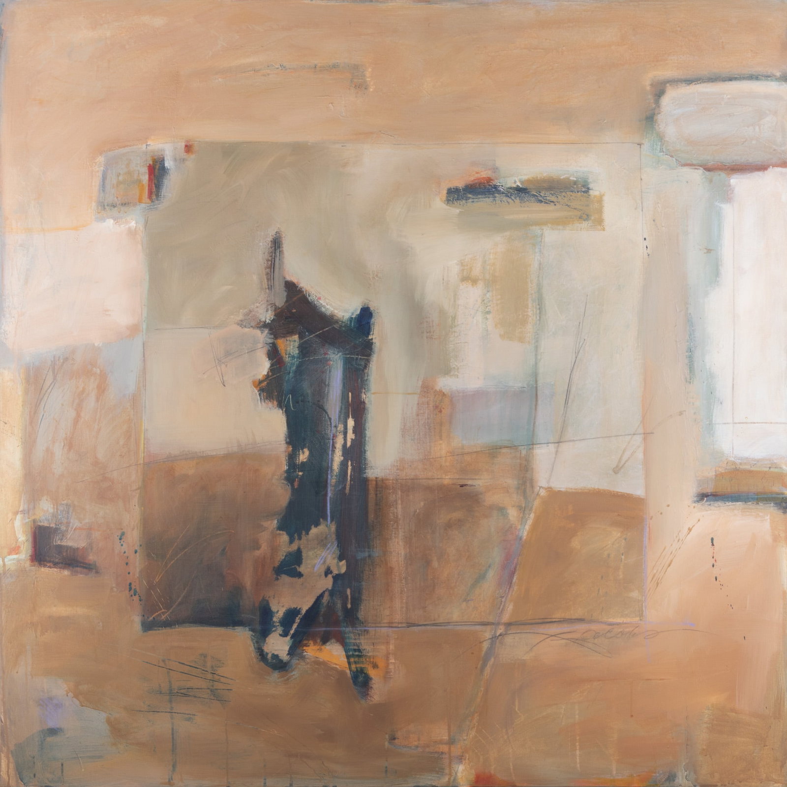 Artist Unknown, 20th Century, Untitled, abstract, oil on canvas (1 of 4)