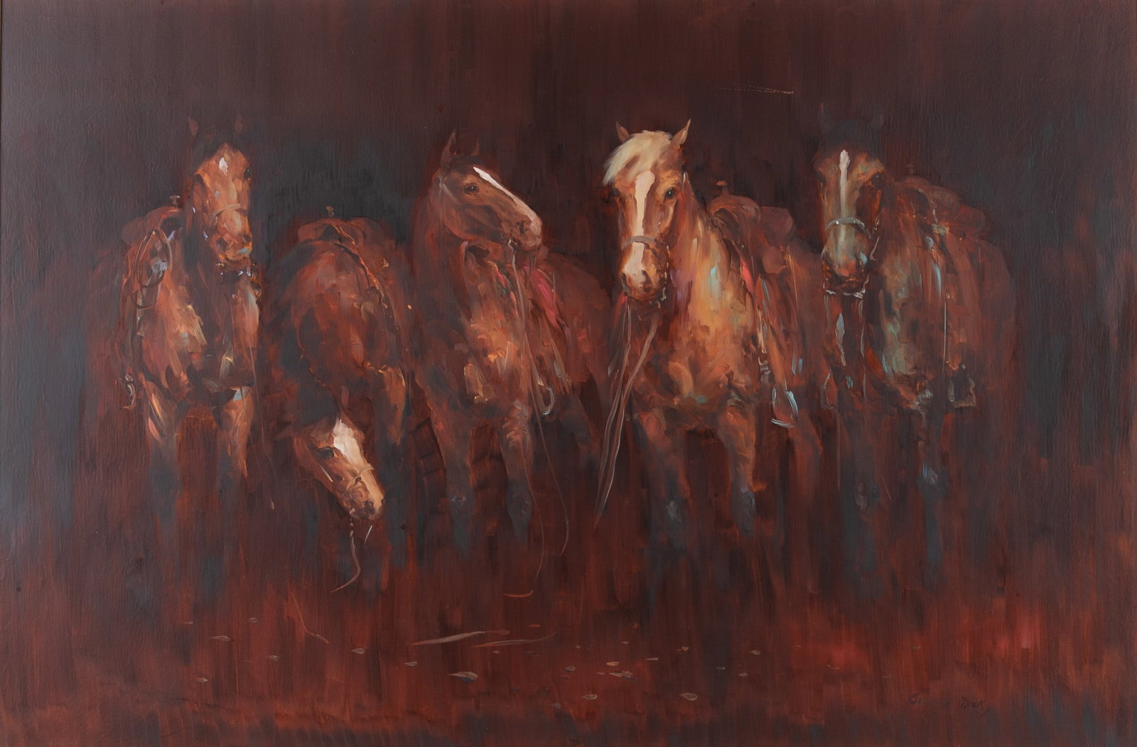 George Dick, New Mexico / Wisconsin (1916-1978), oil on board (1 of 4)