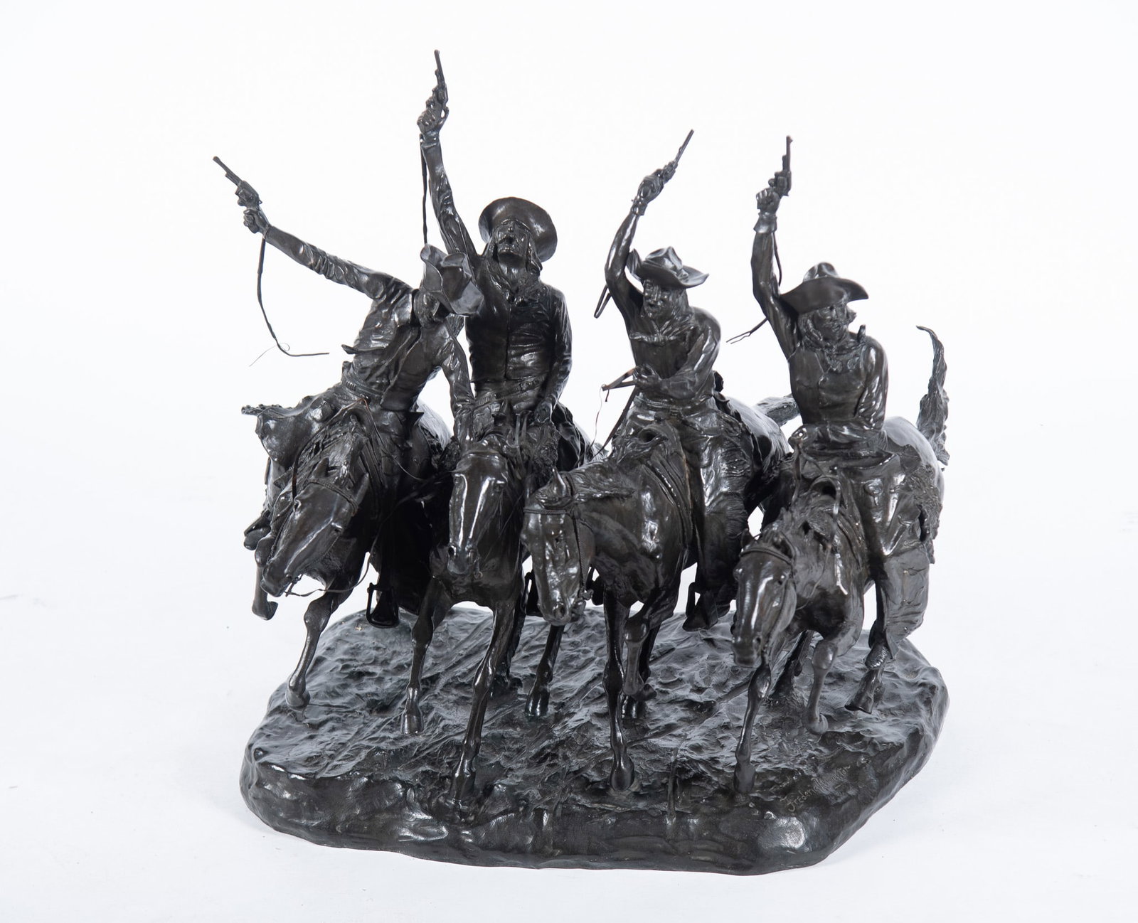 After Frederic Sackrider Remington, American (1861-1909), Coming Through the Rye, bronze (1 of 5)