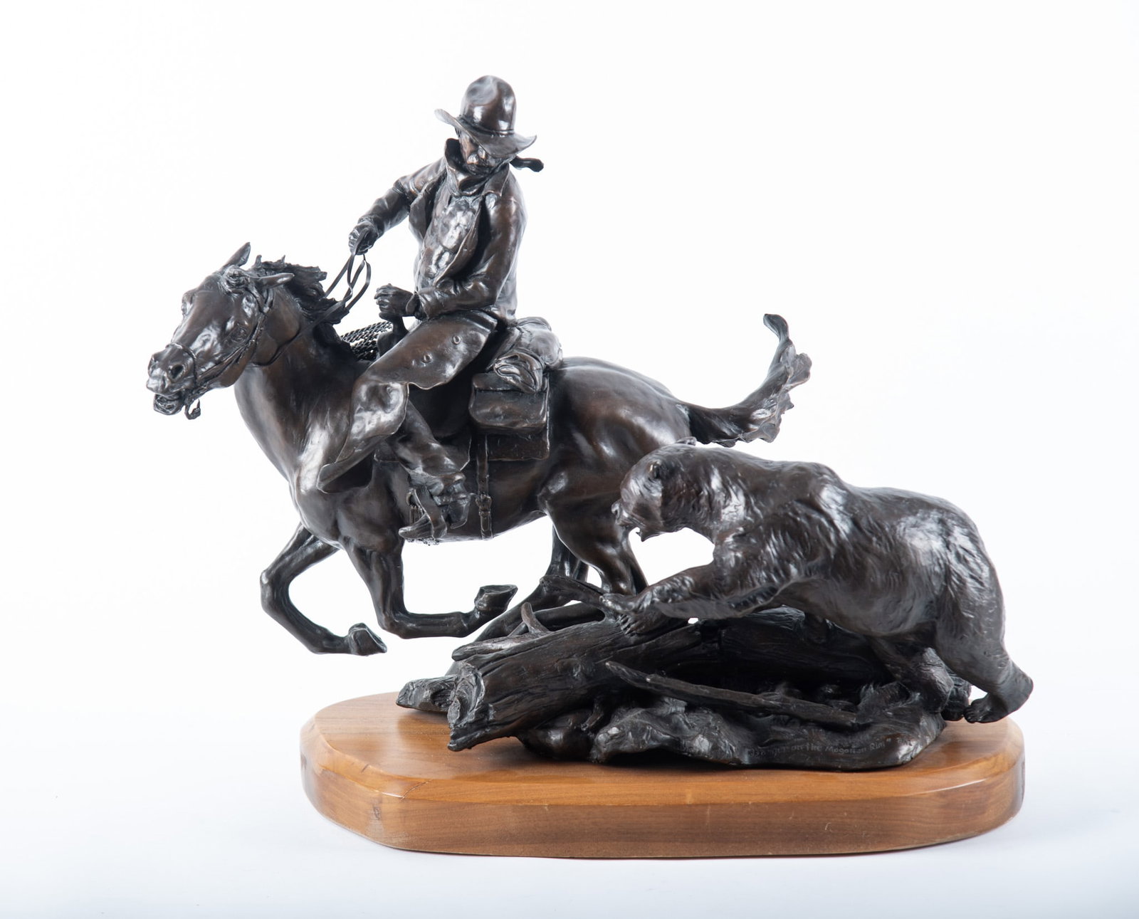Lawrence "Bud" Mayes, American (b. 1936), Danger on the Mongollan Rim, 1986, bronze, ed. 2/12 (1 of 5)