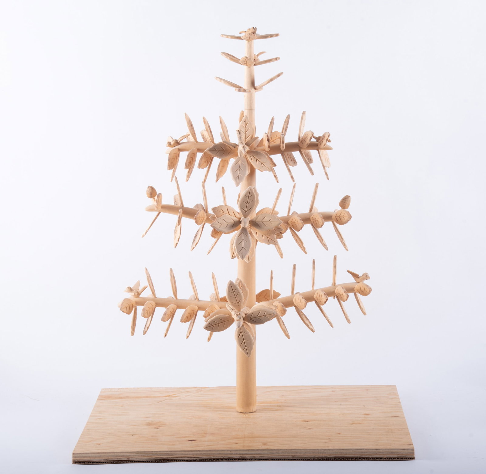 New Mexican Carved Wood Tree of Life (1 of 4)