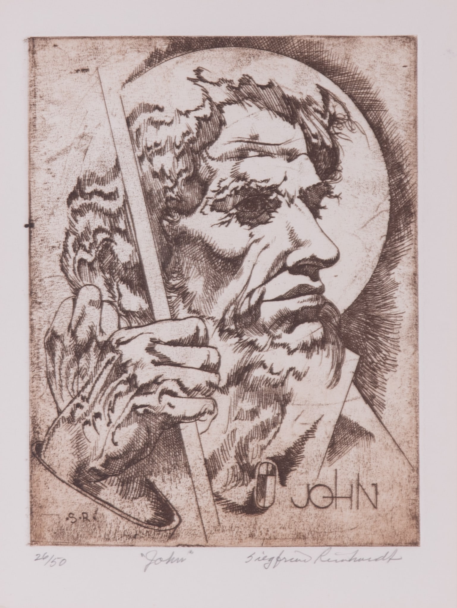 Siegfried Reinhardt, Missouri / Germany (1925-1984), John, etching, ed. 26/50 (1 of 4)