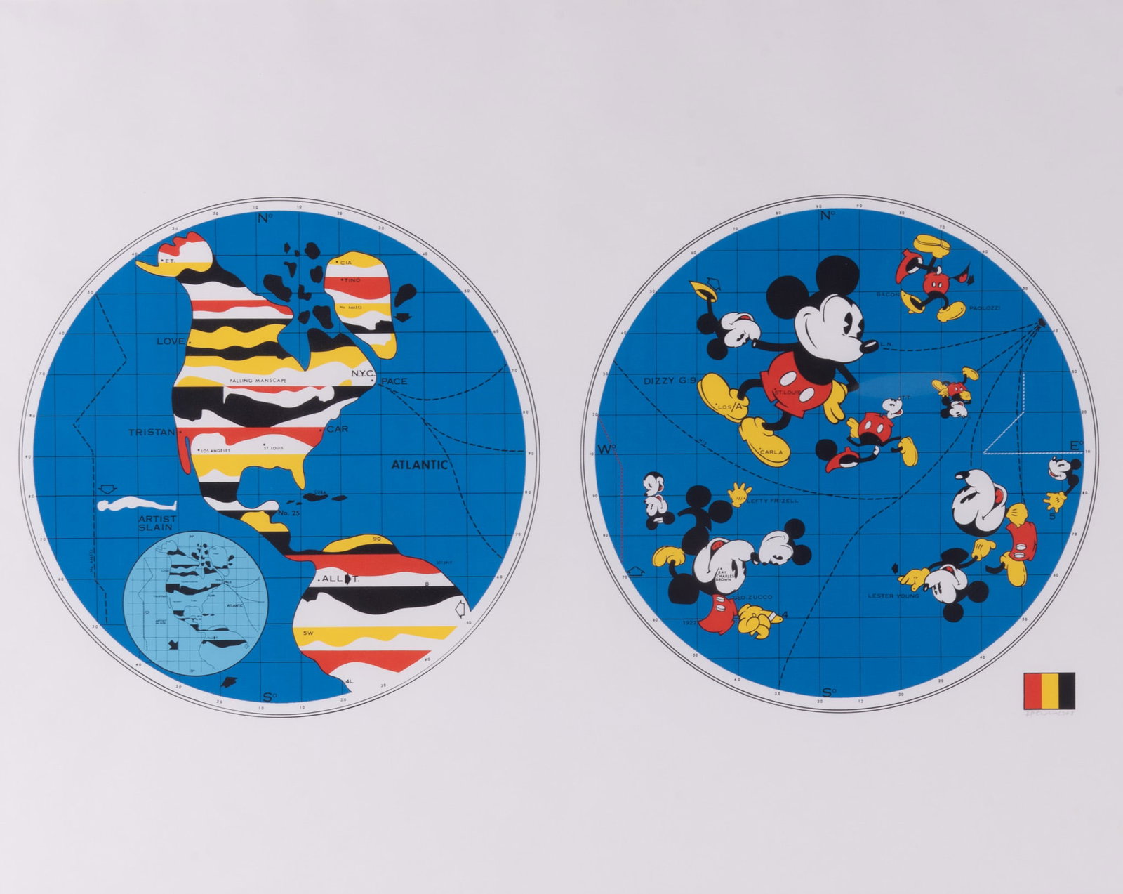 Ernest Tino Trova, Missouri (1927-2009), Mickey Mouse World, serigraph, A.P. (1 of 4)