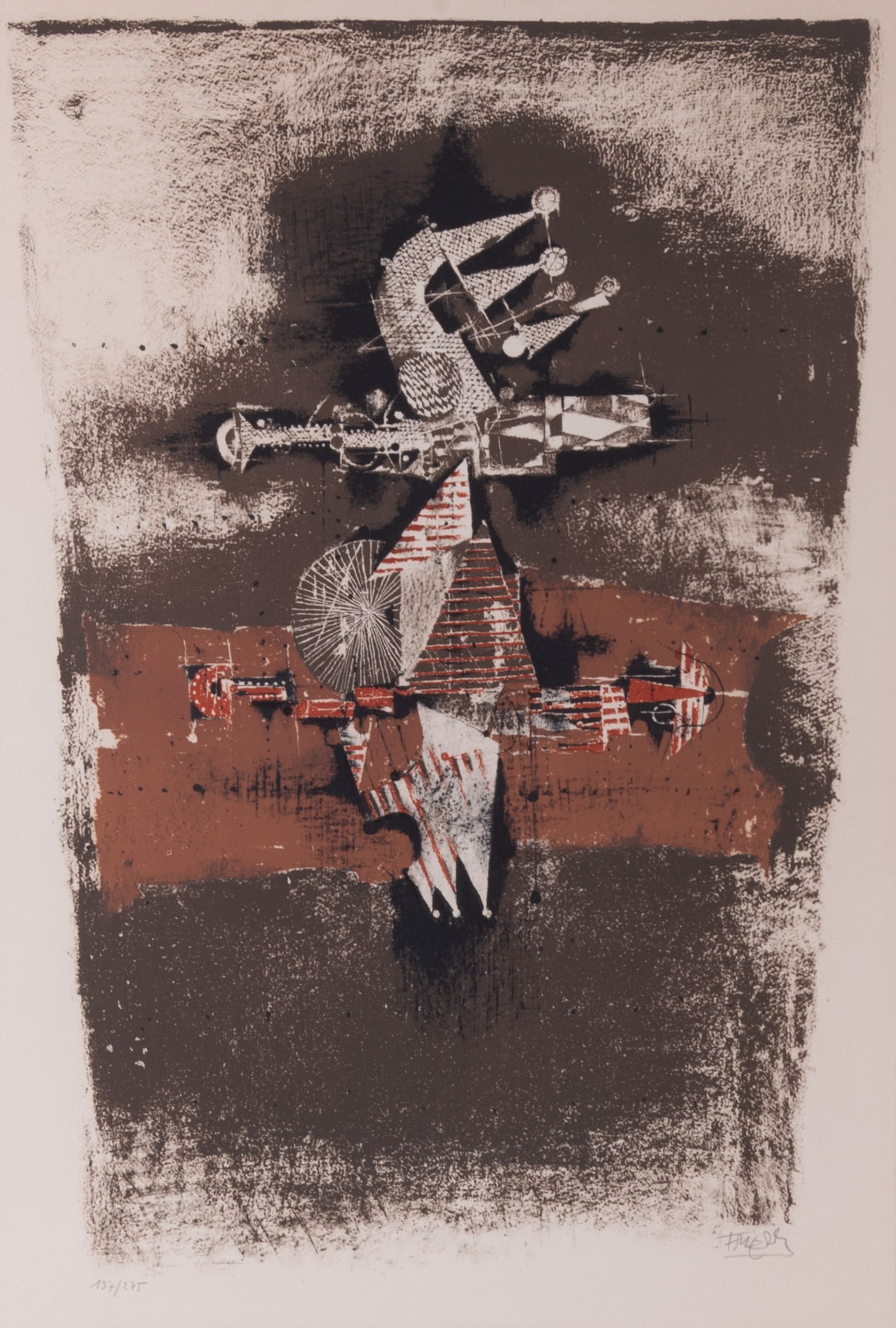 Johnny Friedlaender, German (1912-1992), Sao Paulo, 1976, etching and aquatint, ed. 137/275 (1 of 4)