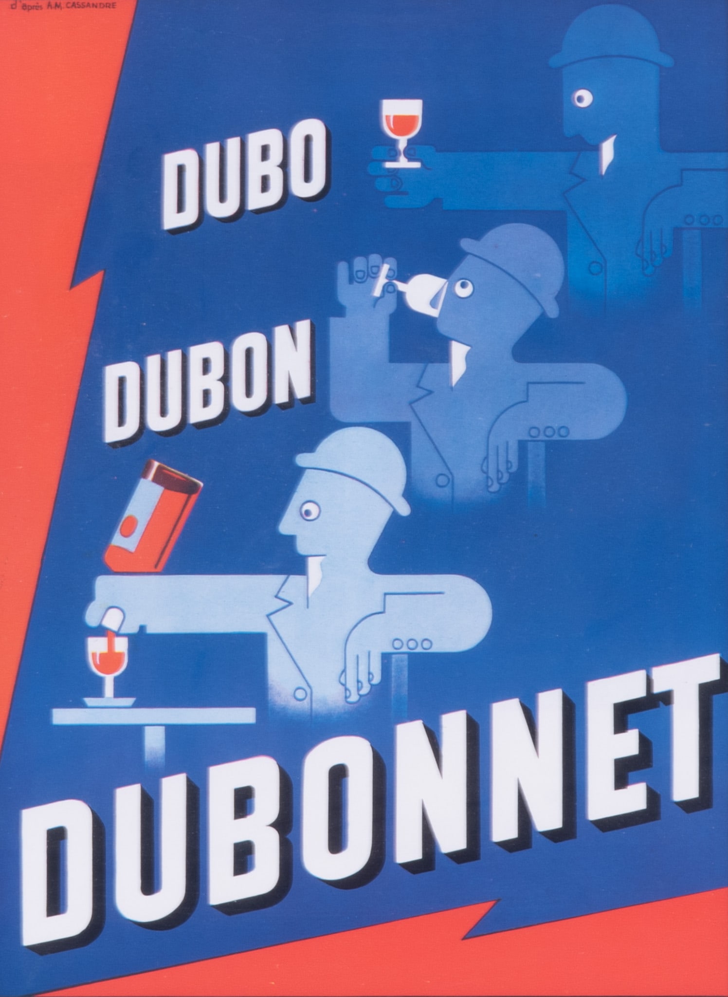 After A. M. Cassandre, Dubonnet, offset color lithograph (1 of 4)