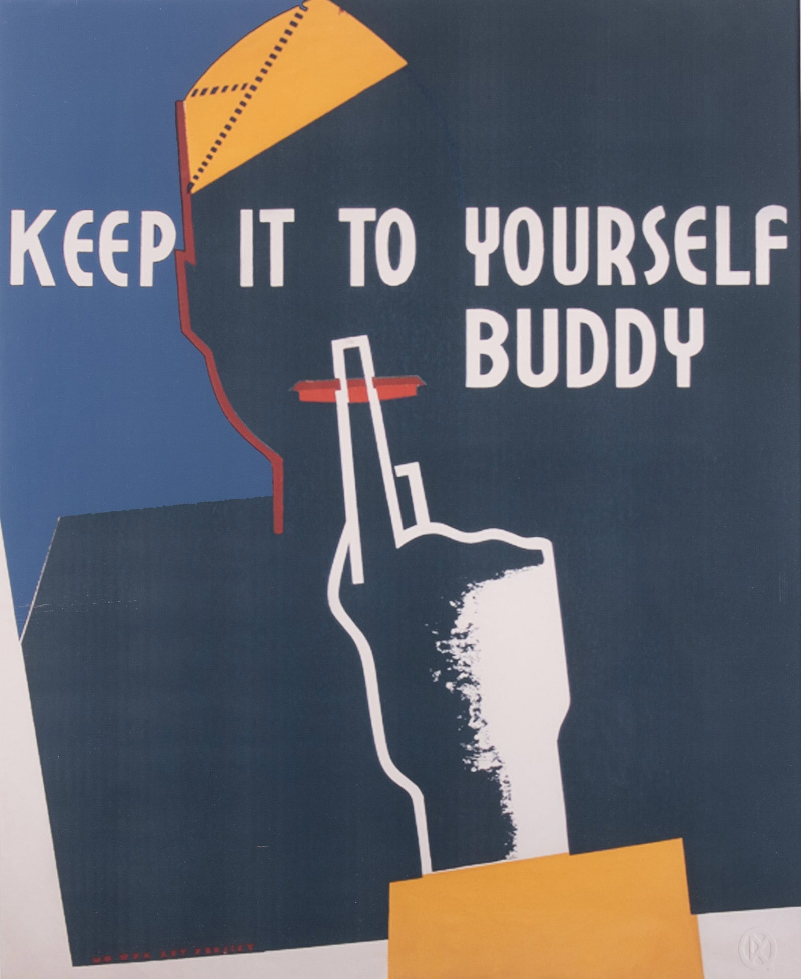 Russell Kraus, St. Louis (1918-2009), Keep It To Yourself, color lithographic poster (1 of 4)