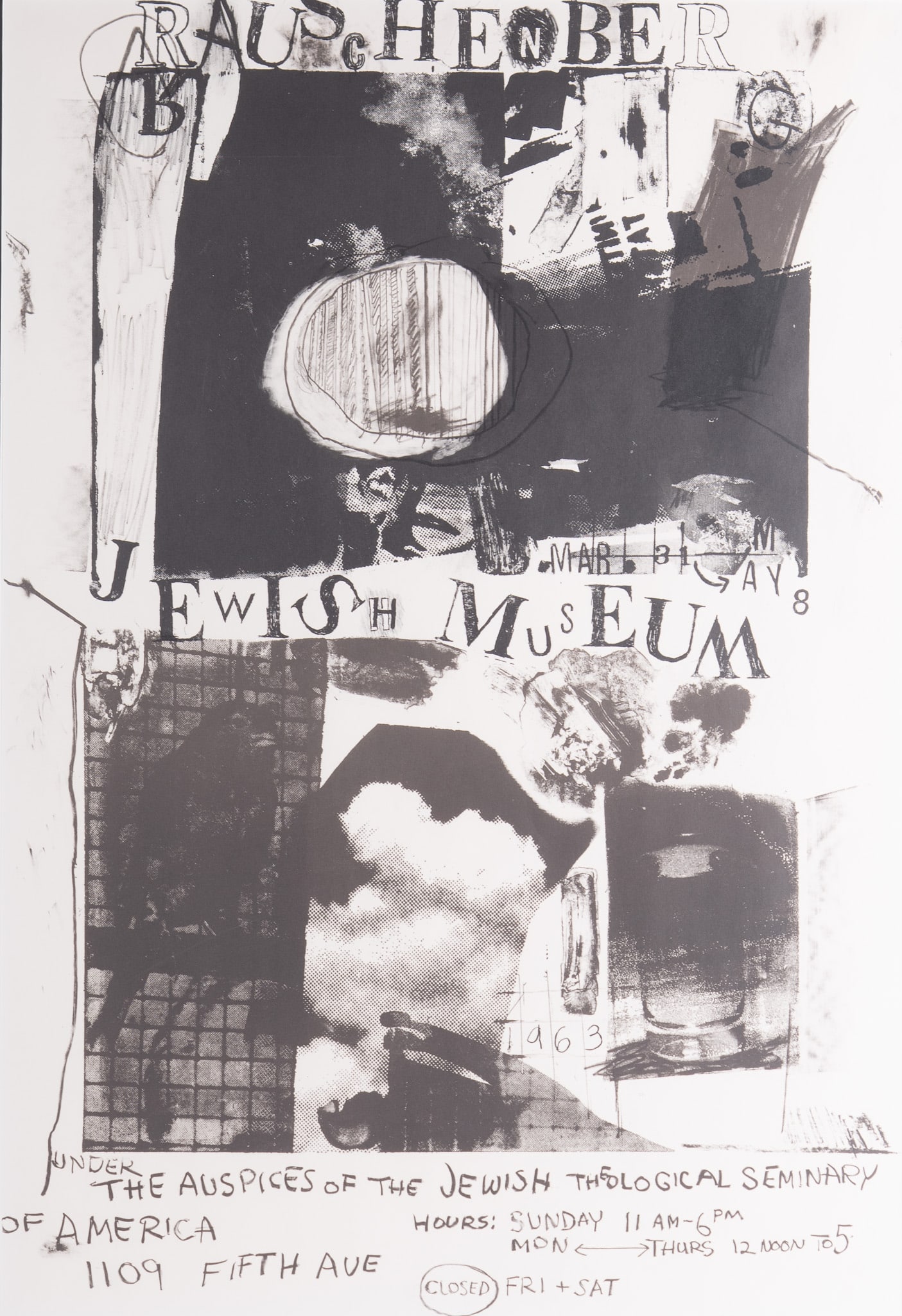 Robert Rauschenberg, American (1925-2008), Jewish Museum Poster, 1963, offset lithograph (1 of 4)