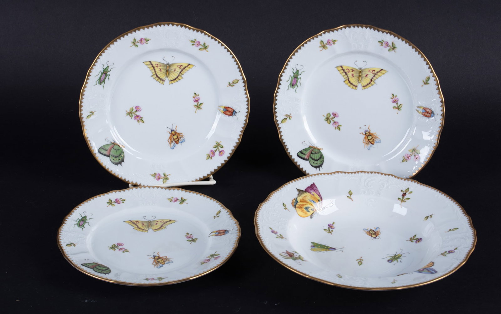 Three Anna Weatherley Porcelain Salad Plates and a Soup Bowl, Spring in Budapest (1 of 4)