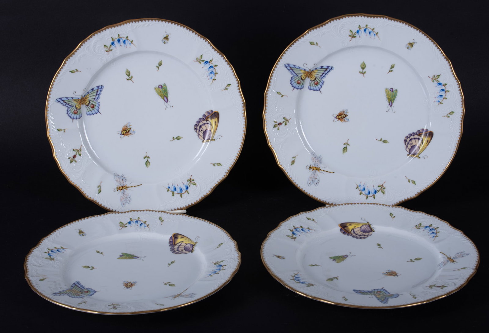 Four Anna Weatherley Porcelain Dinner Plates, Spring in Budapest (1 of 4)