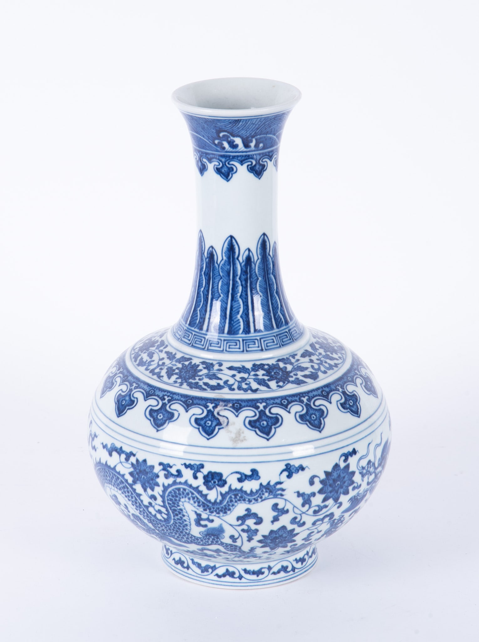 A Fine Chinese Blue and White Porcelain Vase (1 of 3)