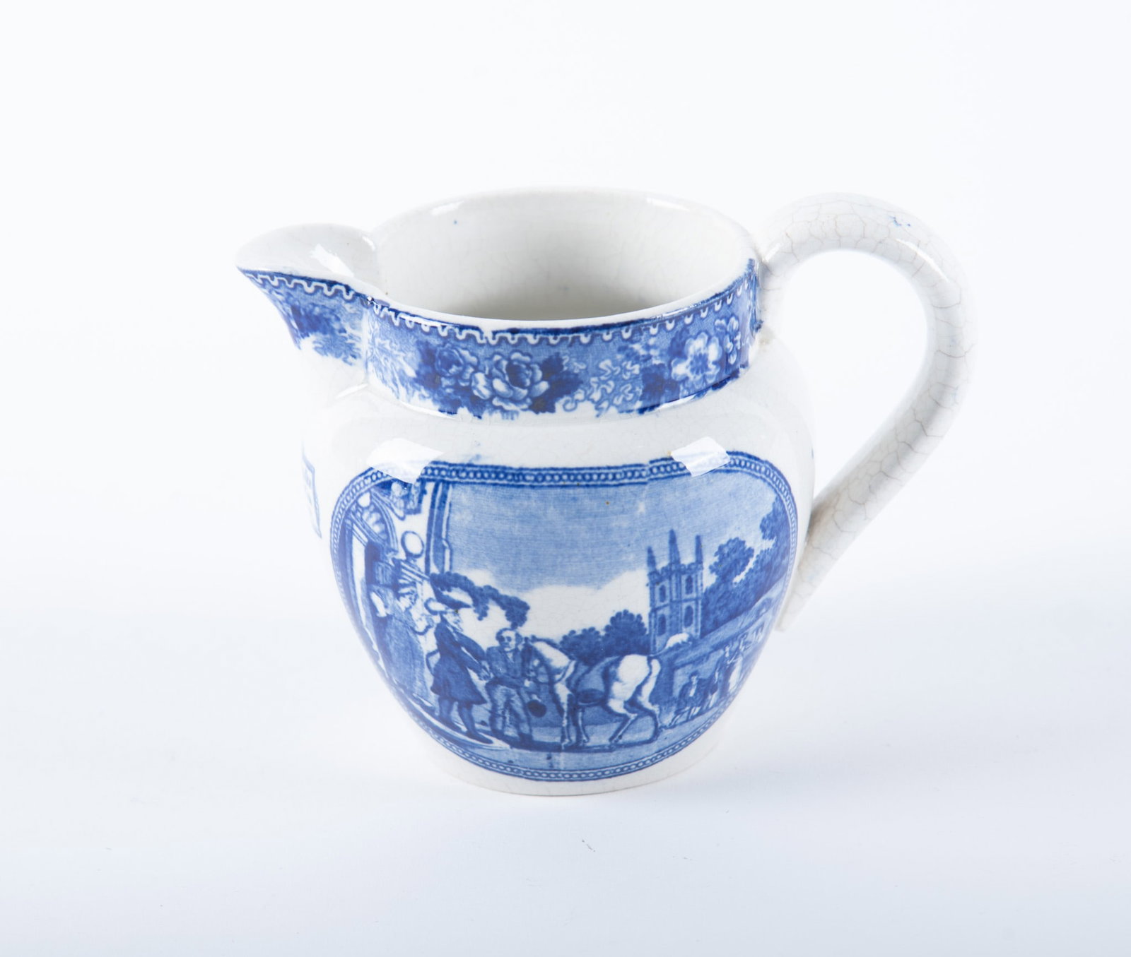 An Early Staffordshire Transferware Creamer, Doctor Syntax (1 of 4)