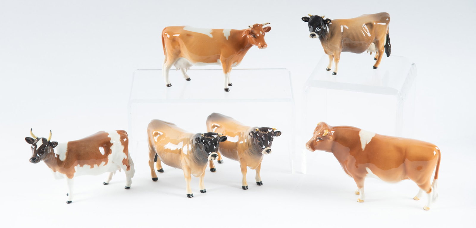 Six Beswick Porcelain Cow Figures (1 of 4)