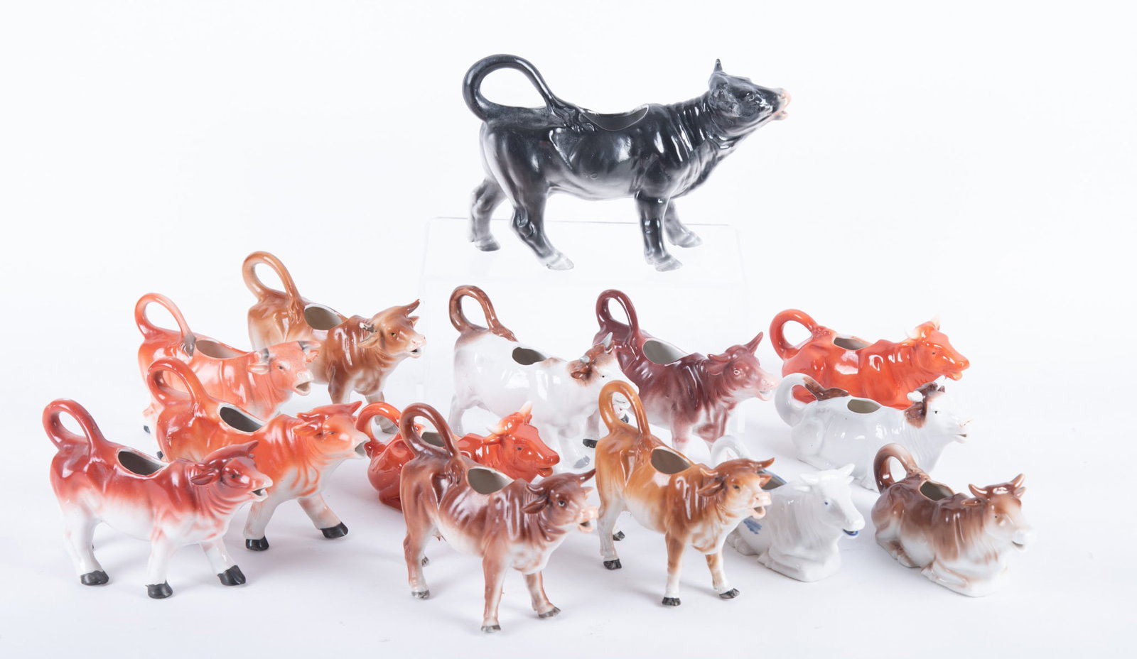 Fourteen English and Continental Porcelain Cow Creamers (1 of 2)