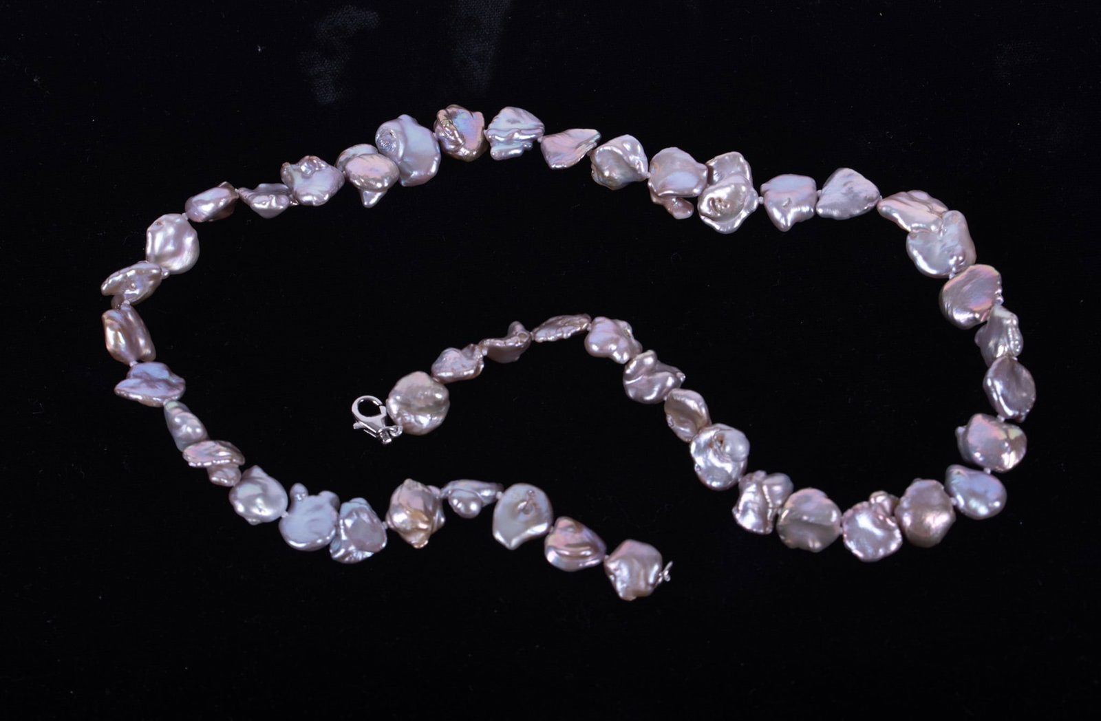 Shimmering Single Strand Keshi Pearl Necklace (1 of 2)