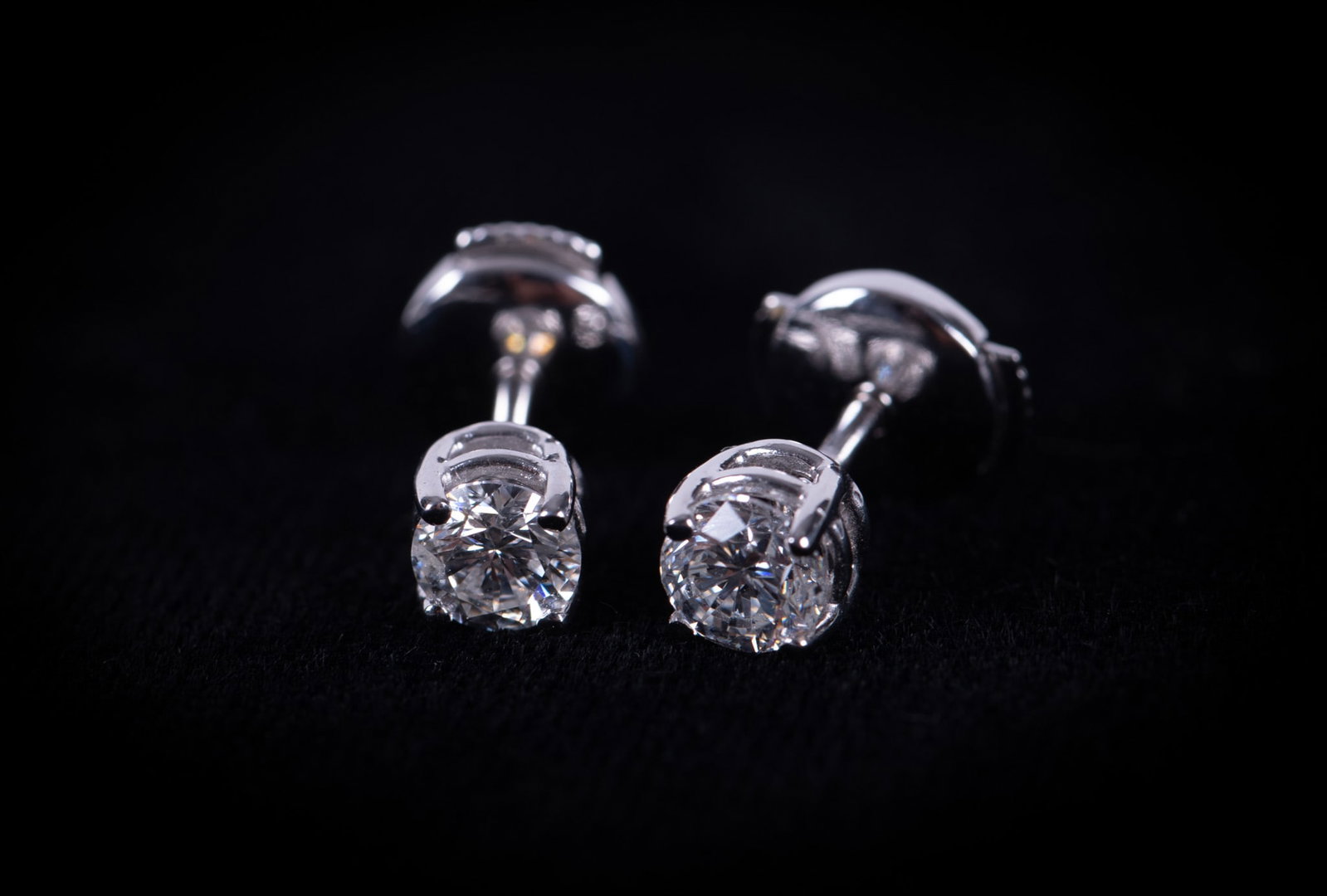 14K White Gold and Diamond Studs (1 of 2)