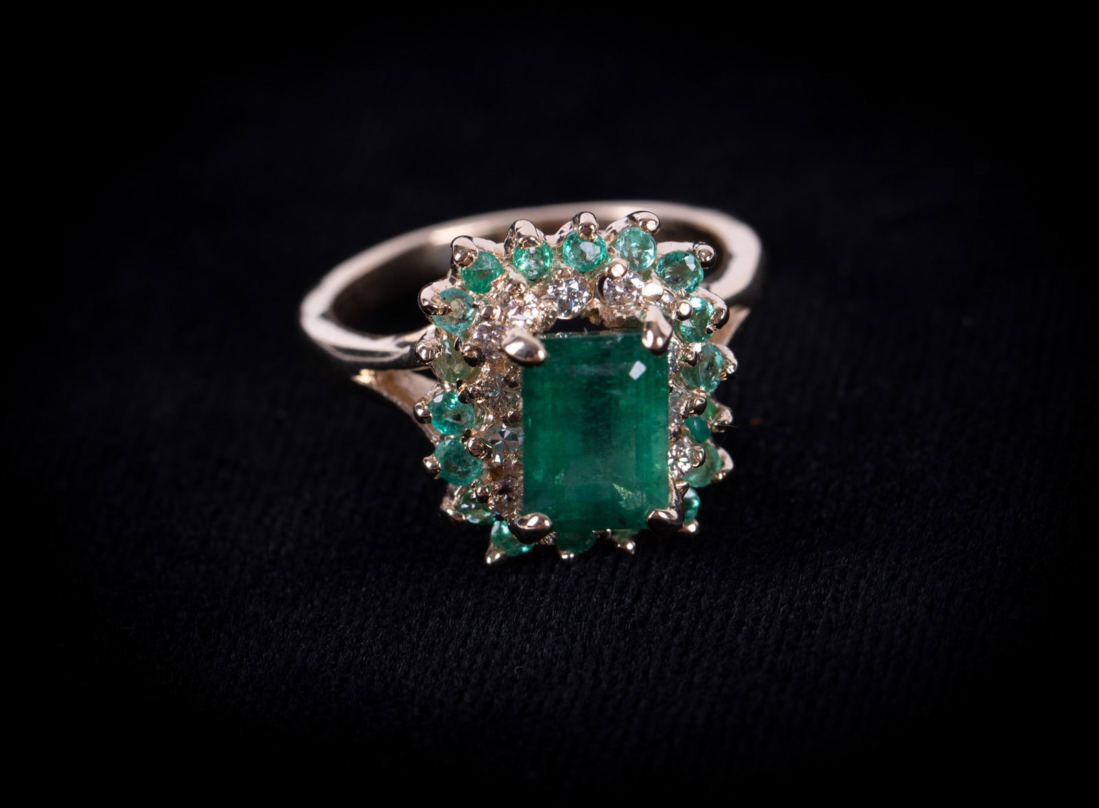 14K Emerald and Diamond Ring (1 of 3)