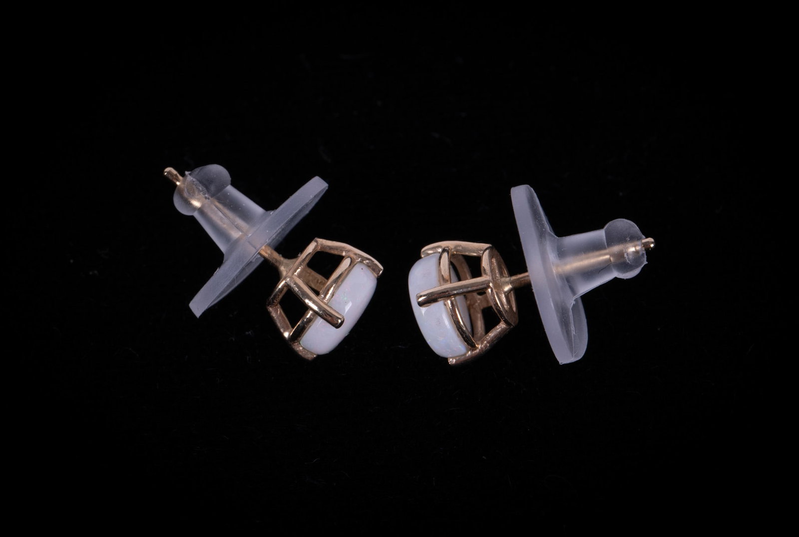 14K Opal Stud Earrings - 2