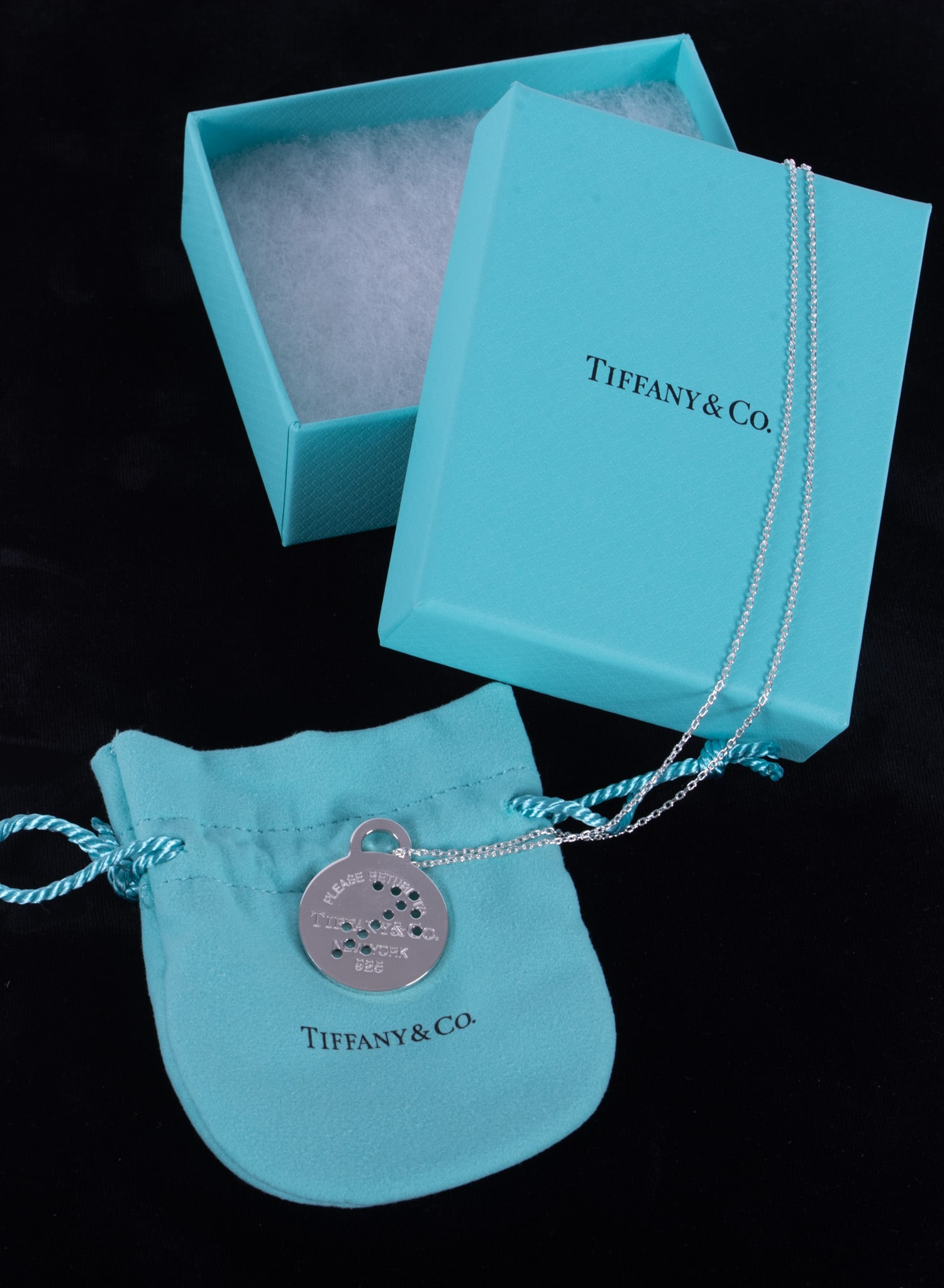 Tiffany & Co. .925 Silver Large Zodiac Sagittarius Pendant: On a 16" sterling silver chain.
