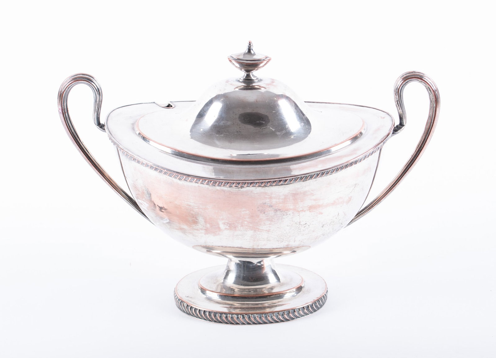 Large Double Handled Plated Silver on Copper Soup Tureen, Early 19th Century (1 of 4)