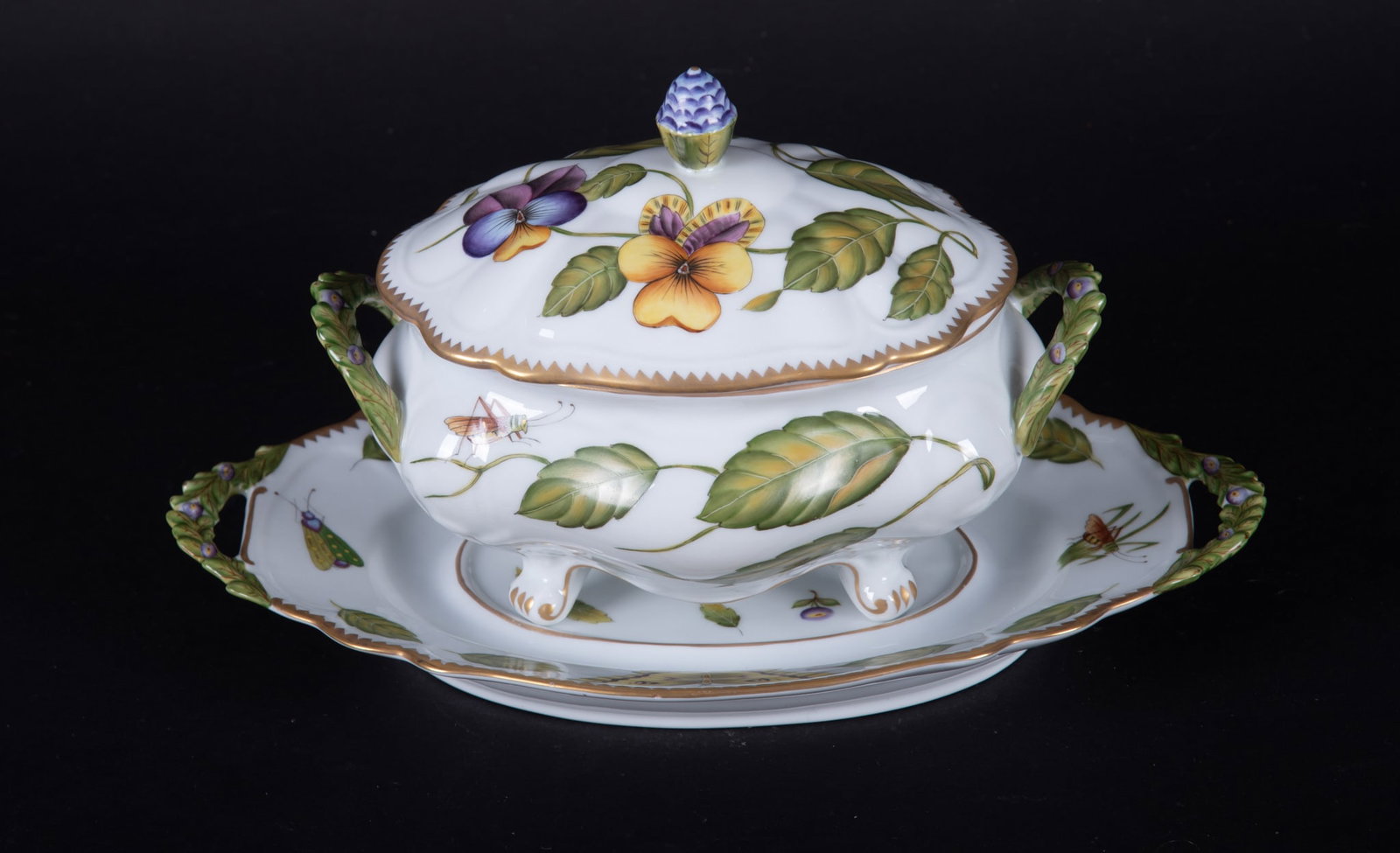An Anna Weatherley Pannonian Garden Tureen and Underplate (1 of 4)