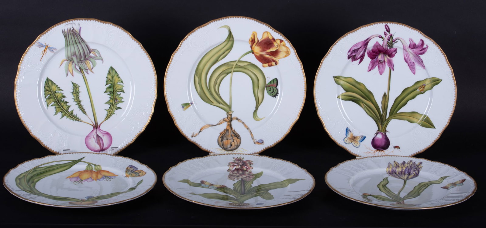 Six Anna Weatherley Porcelain Dinner Plates, Flowers of Yesterday Collection (1 of 5)