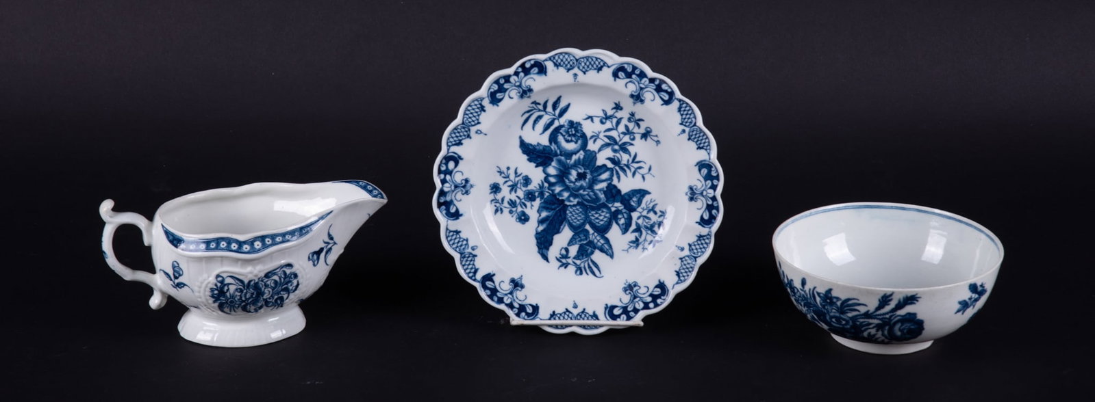 A Grouping of Fine 18th Century English Porcelains, Worcester and Caughley (1 of 4)