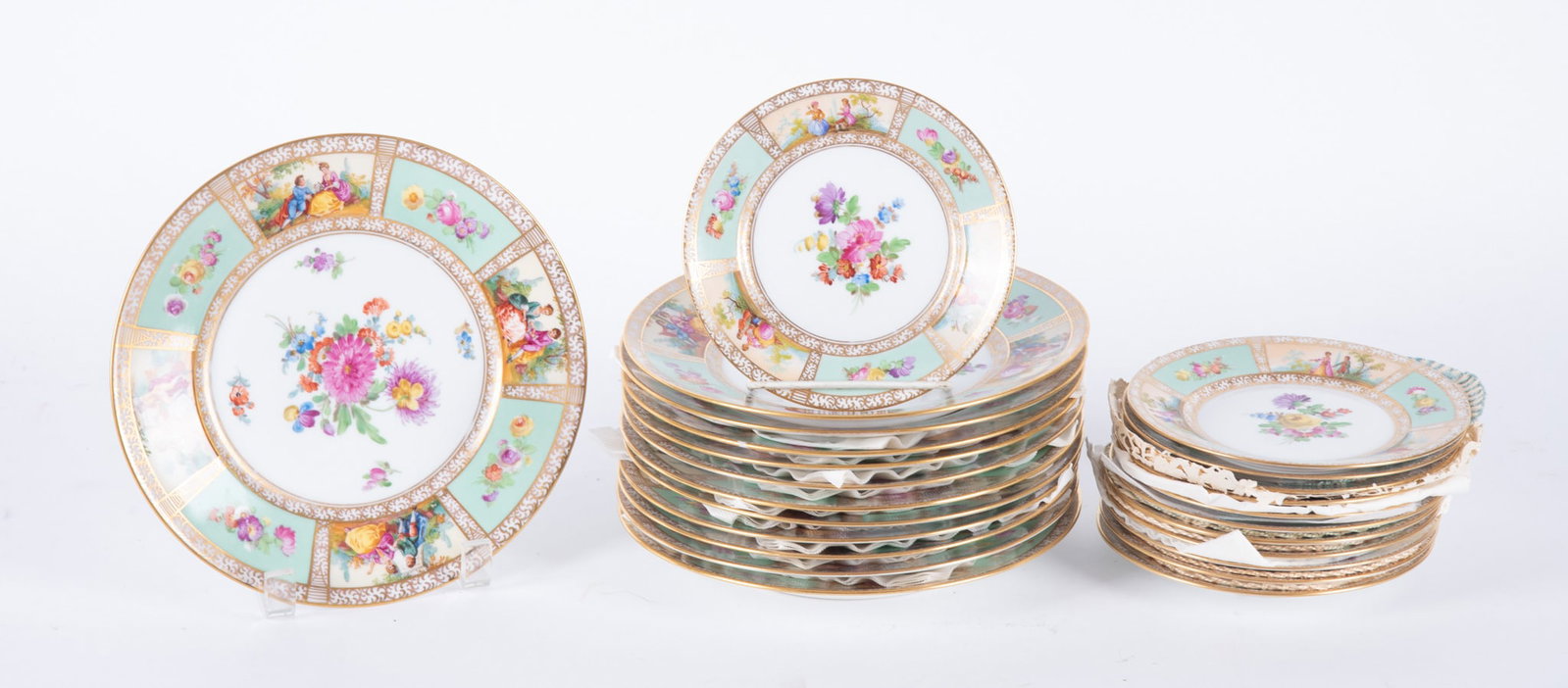 A Collection of Twenty-Four Dresden Porcelain Plates (1 of 4)