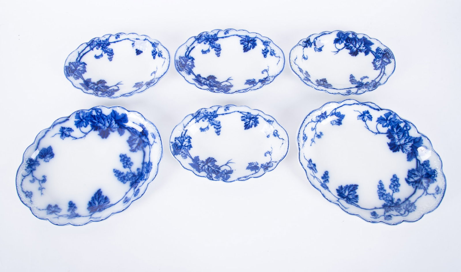 Six English Flow Blue Serving Dishes and Platters, Warwick by The Johnson Brothers (1 of 4)