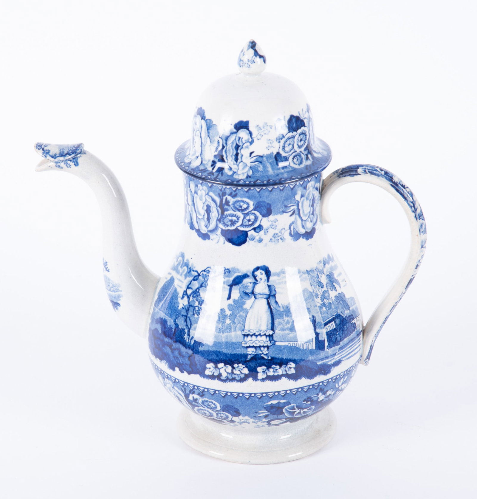 An Early 19th Century Staffordshire Pearlware Coffee Pot (1 of 4)