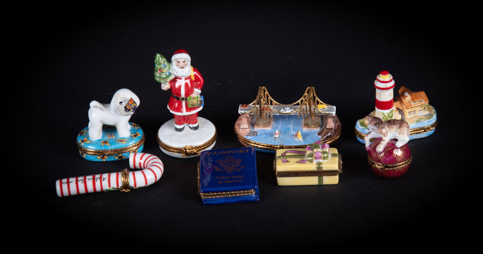 Seven Limoges Porcelain Boxes (1 of 3)