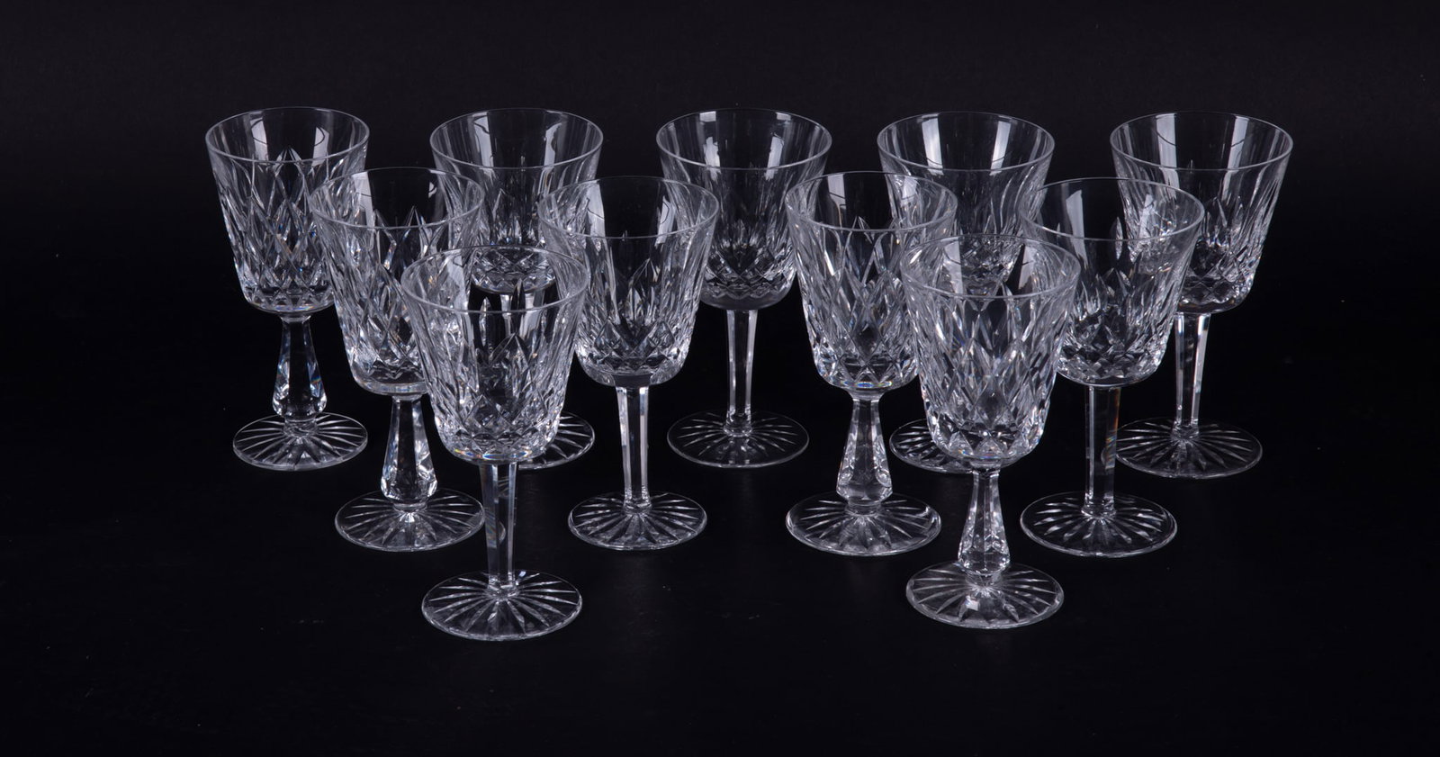 Eleven Waterford Lismore Wine Goblets (1 of 3)