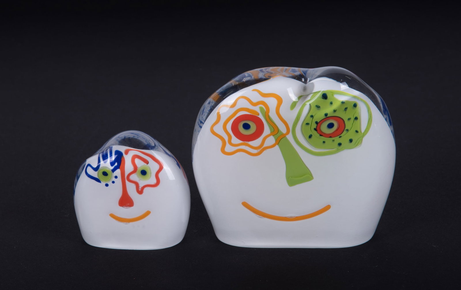 Two Ed Merritt Art Glass Paperweights (1 of 3)