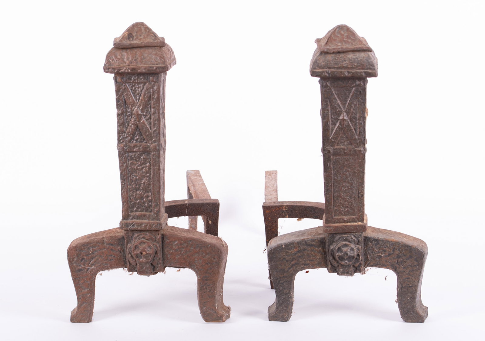 A Pair of Arts & Crafts Style Fireplace Andirons (1 of 3)