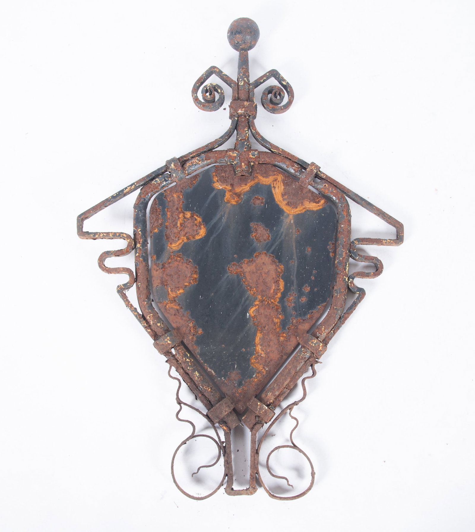 Art Deco Wrought Iron Shield Sign Display (1 of 3)