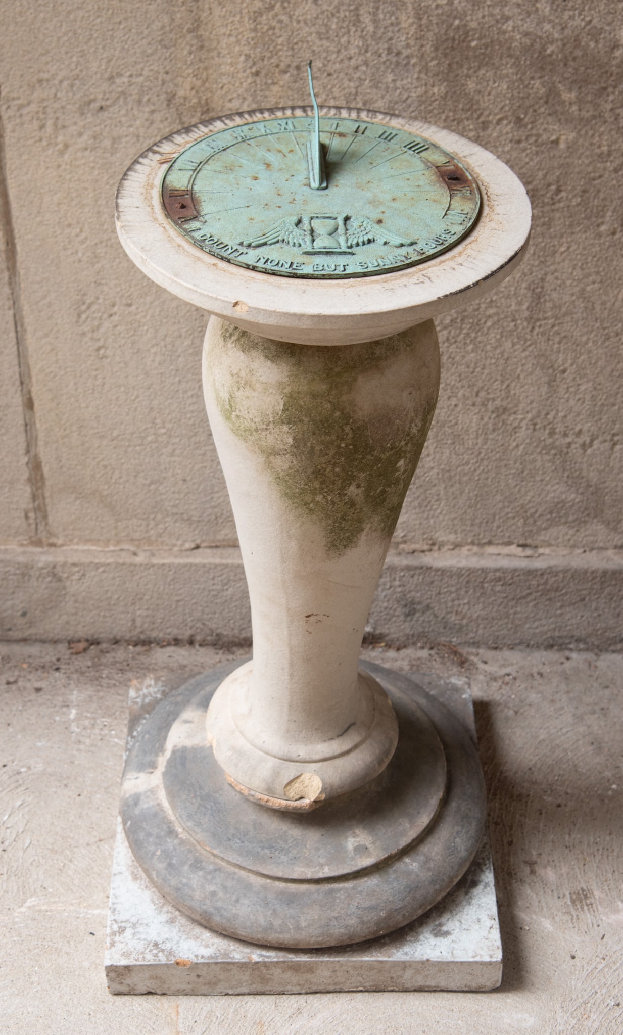Outdoor Garden Metal and Cast Stone Sundial (1 of 3)