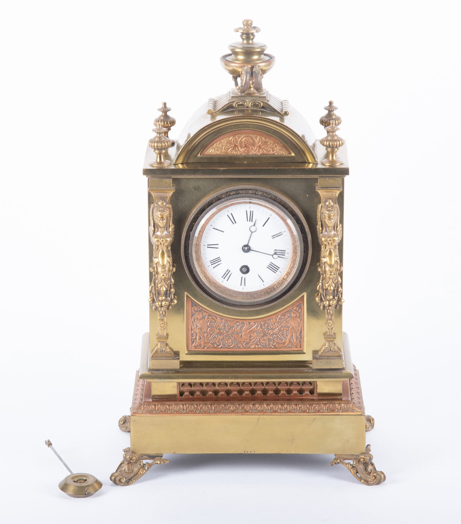 A 19th Century French Bronze Mantel Clock (1 of 3)
