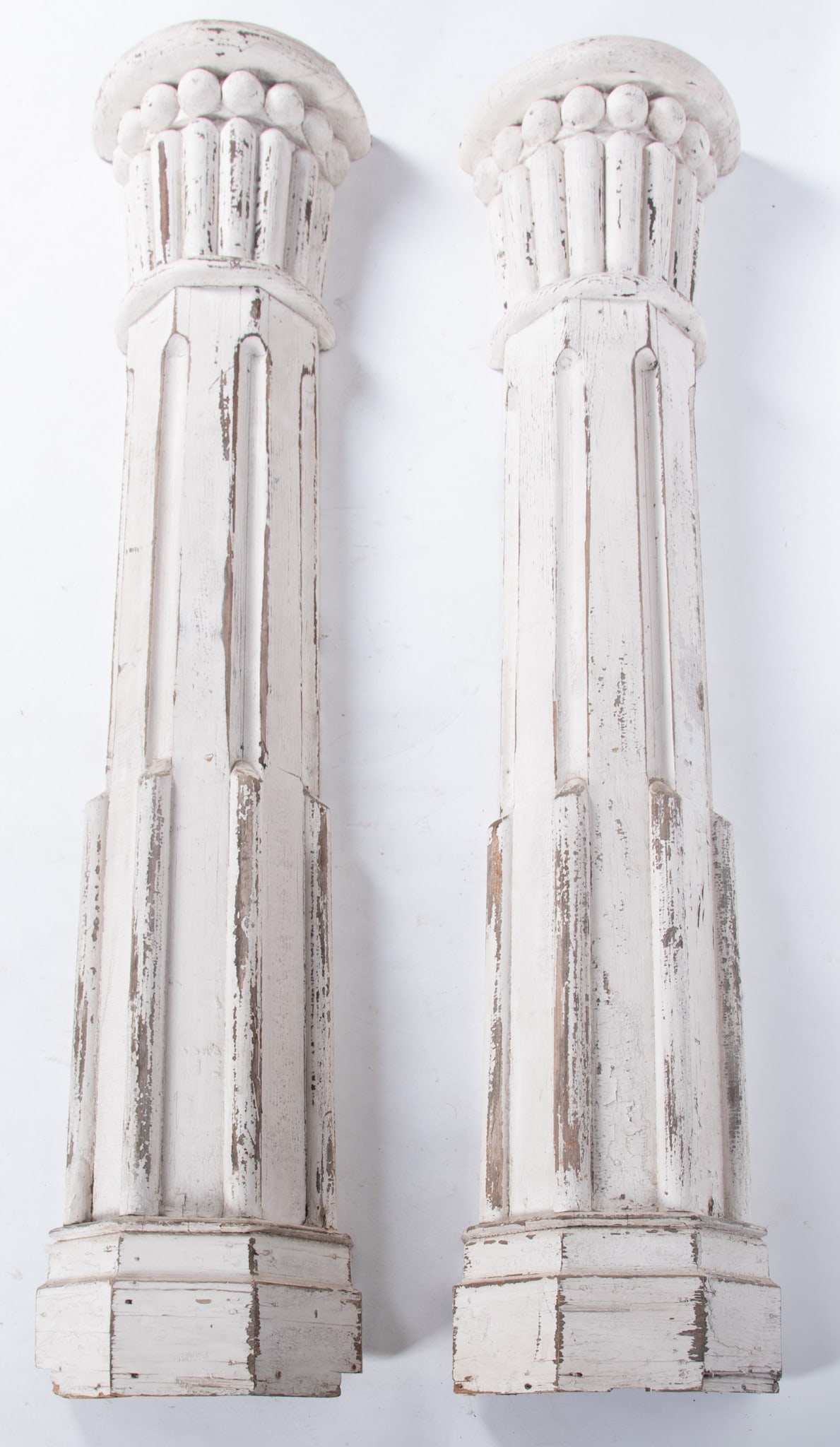 Pair of Vintage Wooden Architectural Half Columns (1 of 3)