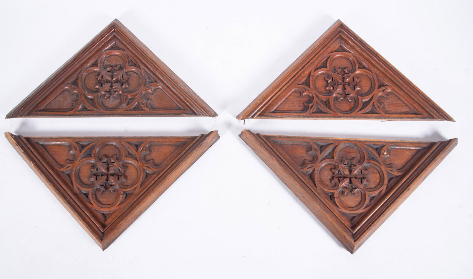 Four Antique Gothic Revival Architectural Panels (1 of 3)