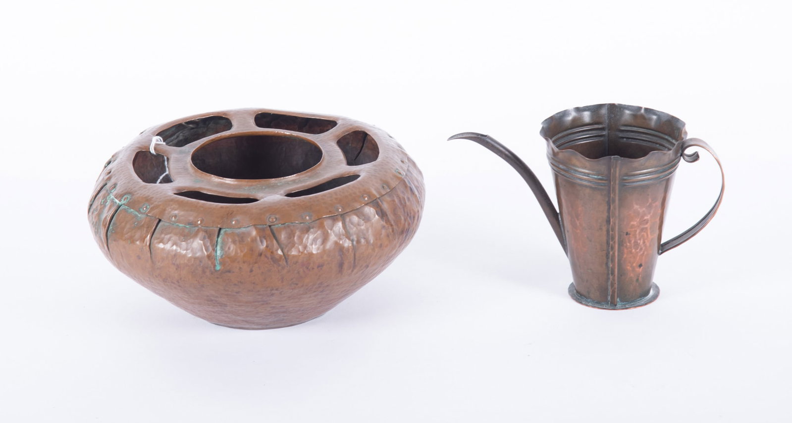 Two Arts & Crafts Period Hammered Copper Vessels (1 of 3)