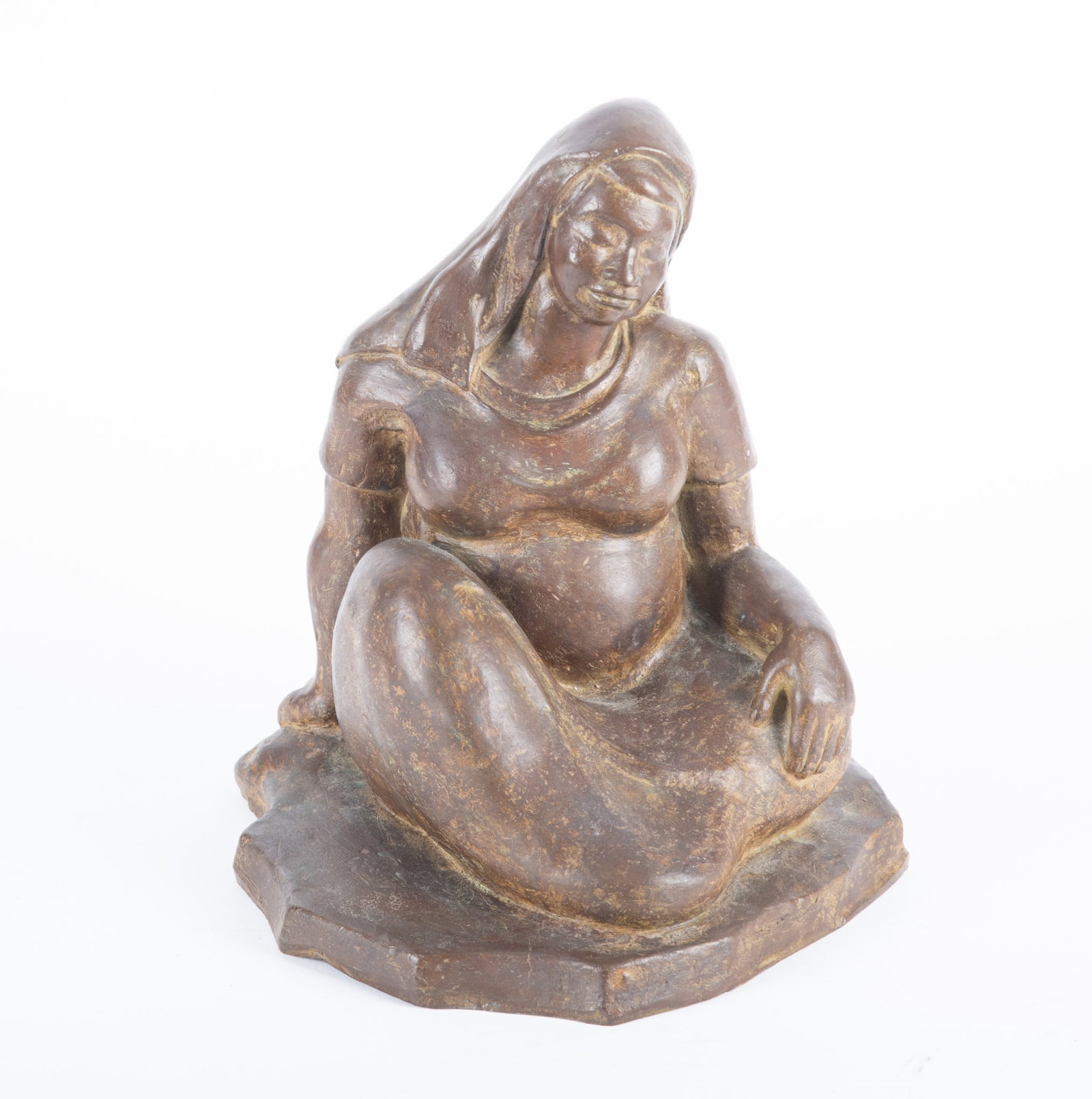 Bronze Sculpture of a Seated Woman: Bronze Sculpture of a Seated Woman Signed on left hip Gale. Edition 3/6. 20th Century. 12 15 x 10 x 12 inches