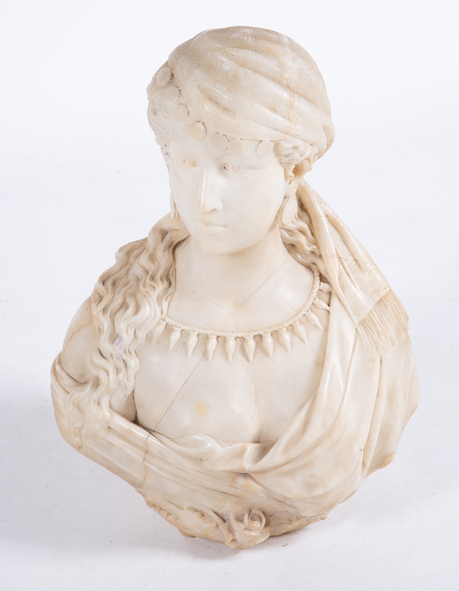 Large Marble Bust of a Maiden (1 of 4)