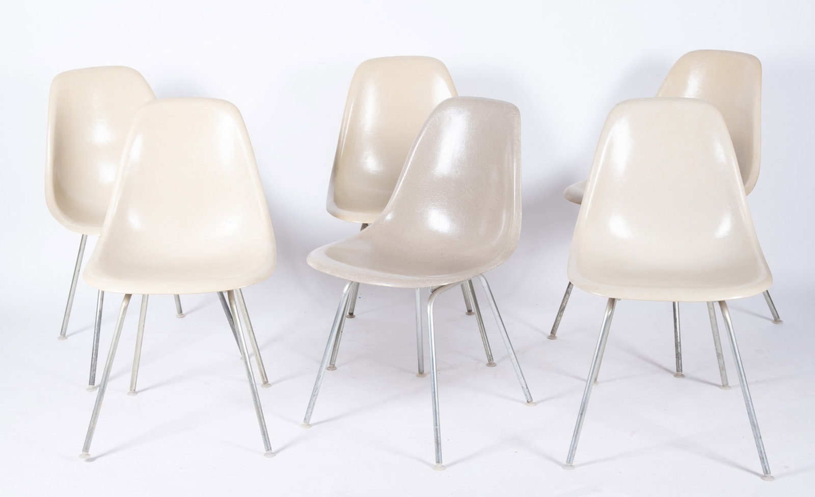 Six Vintage Eames for Herman Miller Fiberglass Shell Chairs (1 of 4)